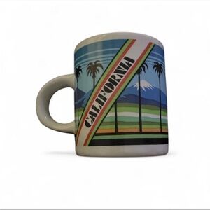 80’s Retro California Palm Tree Ceramic Small Coffee Mug - Multicolor